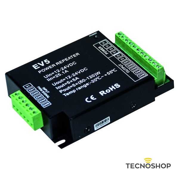 LIFE AMPLIFICATORE RGB+TRICOLOR 5CH 12V 300W /24V 600W 25A(max)