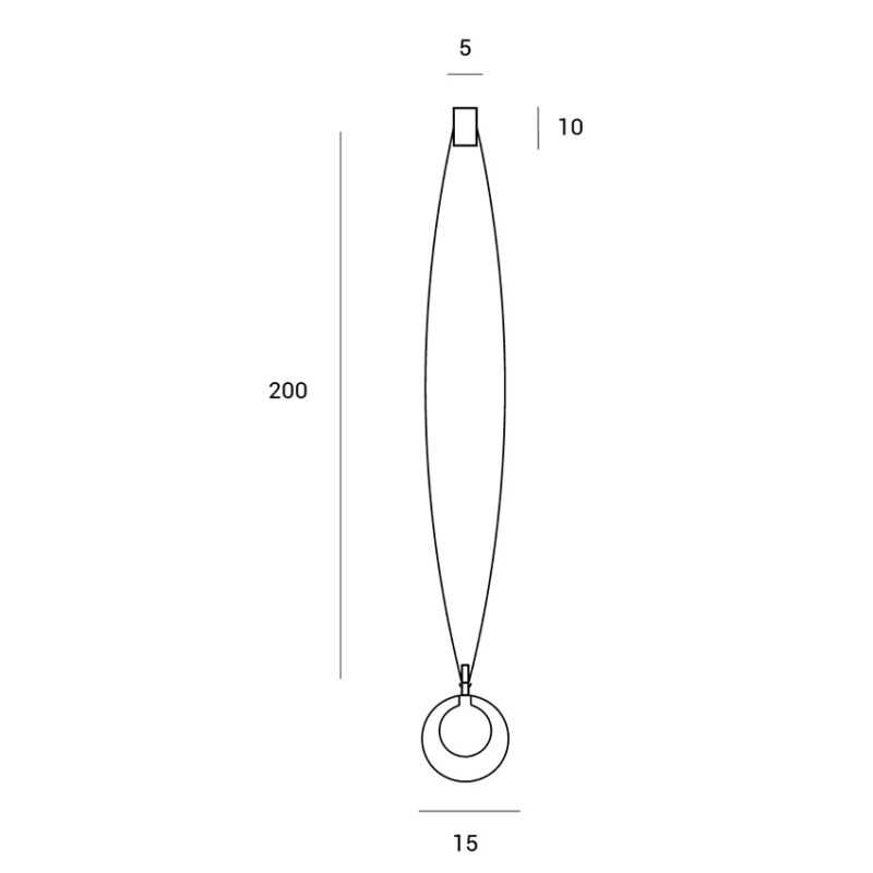 MILOOX SOSPENSIONE "ALADINO" 1XG9 IN VETRO TRASPARENTE E ORO SPAZZOLATO - immagine 2