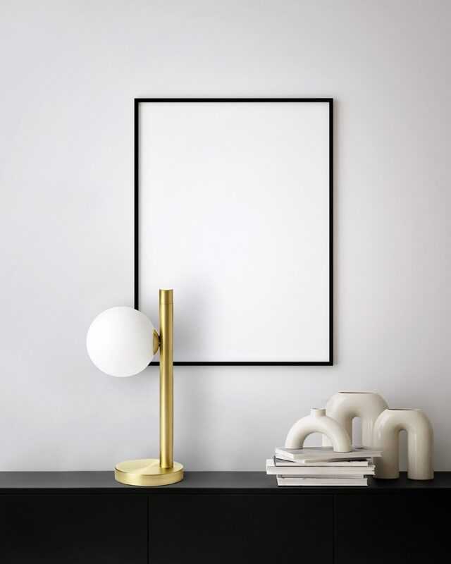 MILOOX LAMPADA DA TAVOLO "POMÌ" 1XG9 IN ORO SPAZZOLATO - immagine 3