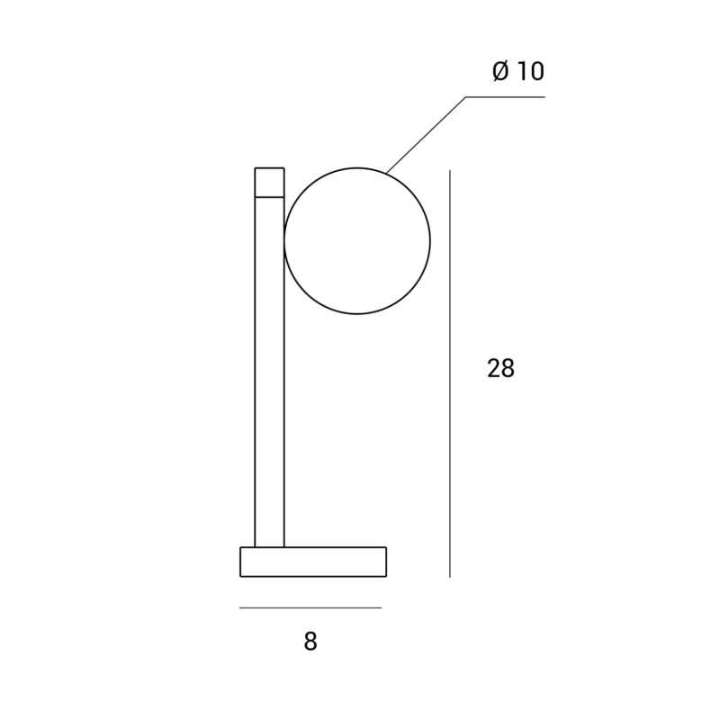MILOOX LAMPADA DA TAVOLO "POMÌ" 1XG9 IN ORO SPAZZOLATO - immagine 2