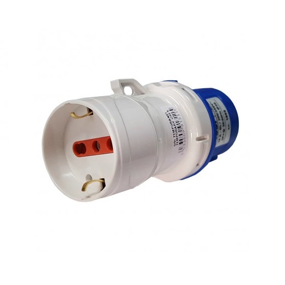 ADATTATORE SPINA CEE 2P+T 16A CON PRESA SCHUKO