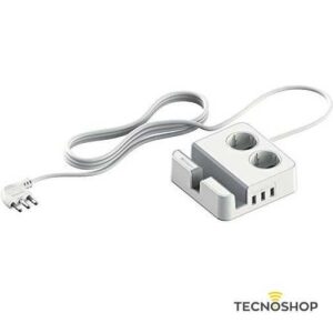 BTICINO MULTIPRESA DA SCRIVANIA CON 3 PRESE USB 5V + 2 PRESE SCHUKO