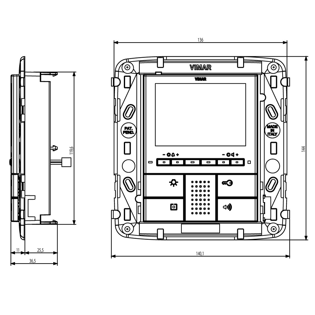 VIMAR BY-ME 20550 MONITOR LCD A COLORI GRIGIO - immagine 2