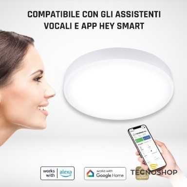 PLAFONIERA WIFI D.40CM 30W 1800LM DIMMERABILE - immagine 2
