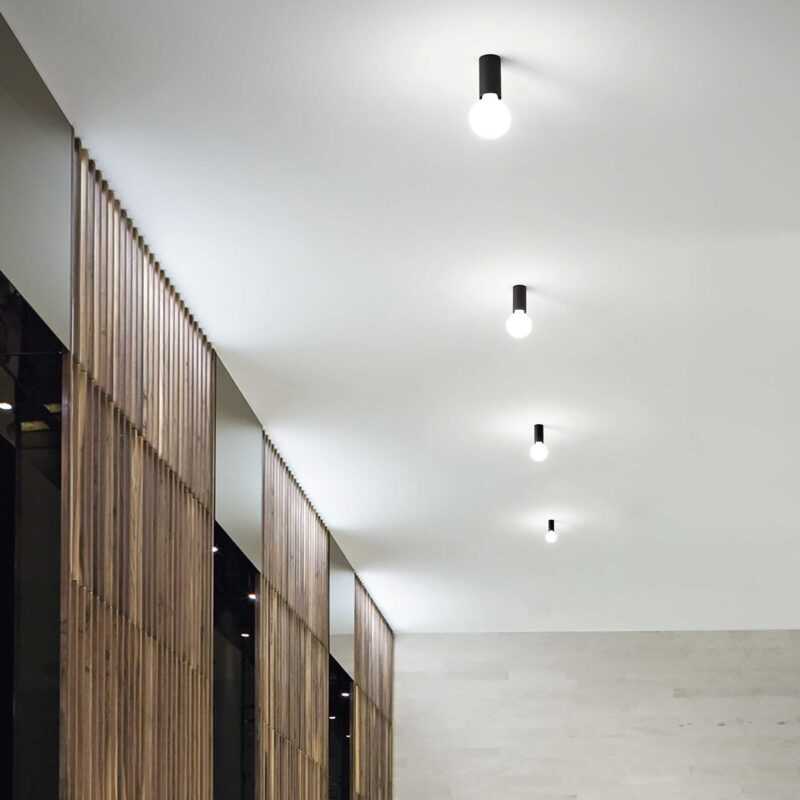 IDEAL LUX CORPO DA SOFFITTO "PETIT" E27 NERO - immagine 2