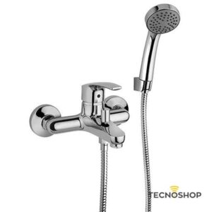 PAINI MONOCOMANDO VASCA ESTERNO "BERRY 2" CROMATO CON KIT DOCCIA FISSO