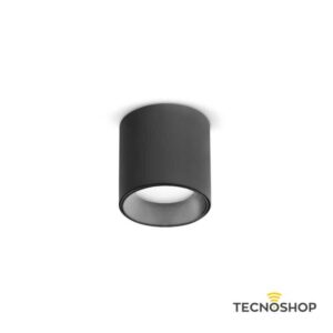 IDEAL LUX PLAFONE "DOT" CILINDRICO 4W 3000K NERO OPACO
