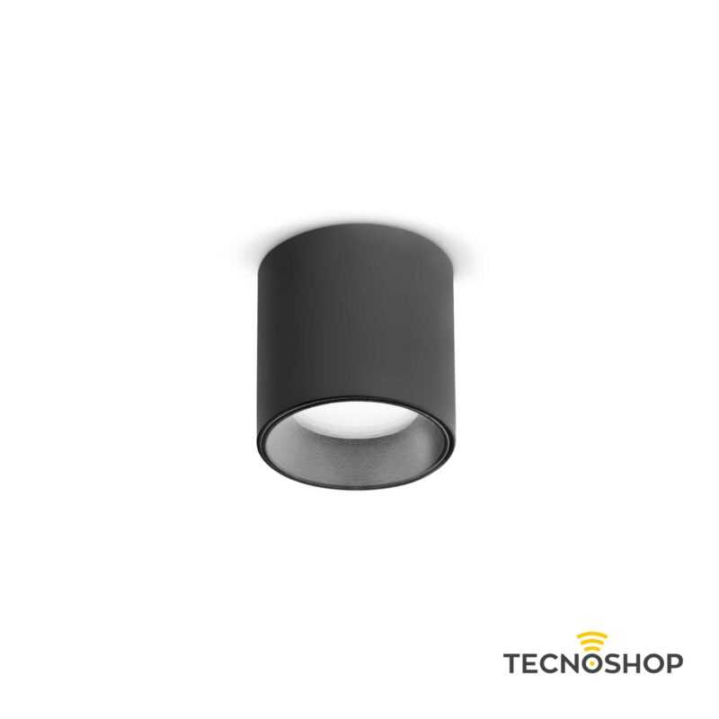 IDEAL LUX PLAFONE "DOT" CILINDRICO 4W 3000K NERO OPACO