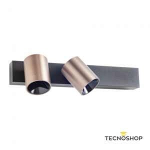 REDO APPLIQUE LED TAKTO 3000K NERO OPACO E SILVER COFFEE