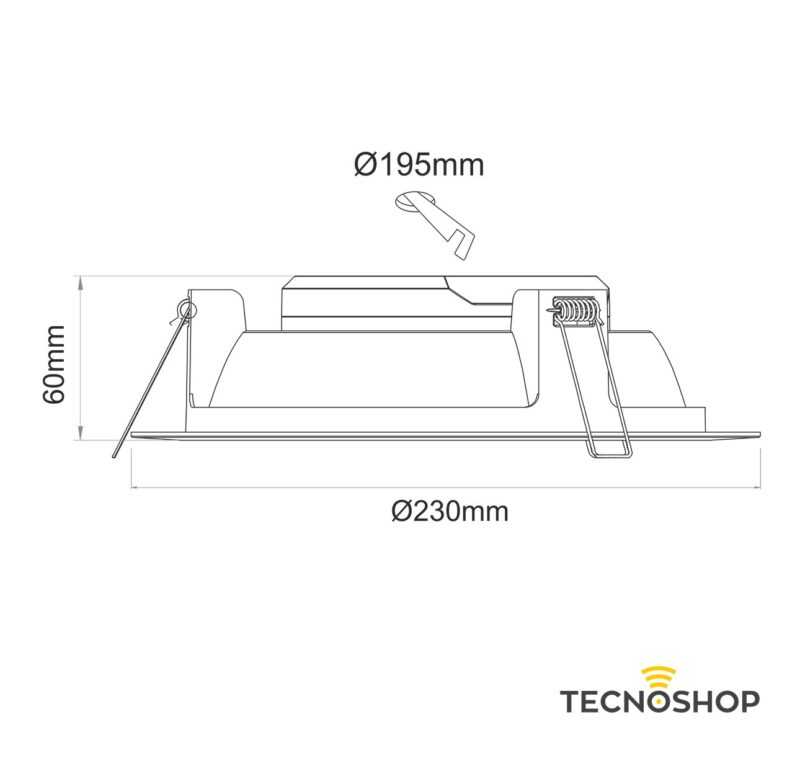 BENEITO FARETTO INCASSO TONDO AIR 22W 4000K D.23mm BIANCO - immagine 3