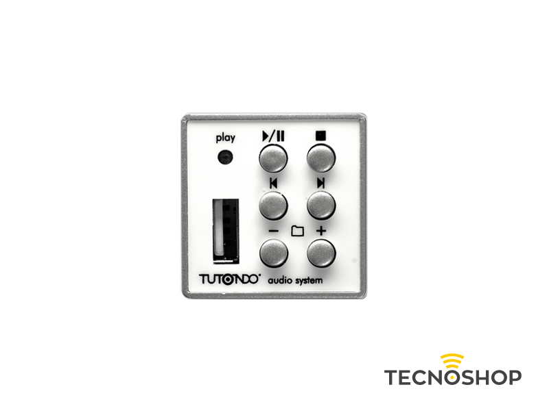 TUTONDO MODULO LETTORE MP3 BIANCO CON PRESA USB INTEGRATA