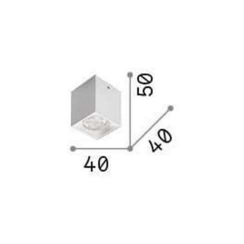 IDEAL LUX PLAFONE "DOT" CUBETTO 4W 3000K NERO OPACO - immagine 2