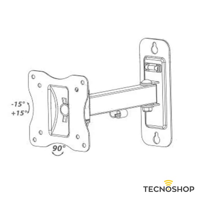 JOLLY LINE SUPPORTO TV 15Kg DA 10” A 23” CON 1 BRACCIO E 2 SNODI - immagine 2
