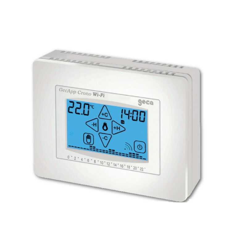 GECA CRONOTERMOSTATO DA PARETE WI-FI TOUCH SCREEN BIANCO