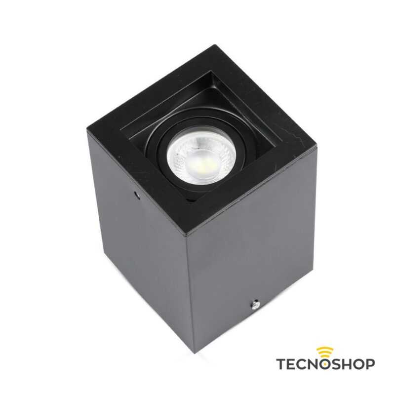 CUBO A SOFFITTO 1xGU10 IN ALLUMINIO NERO