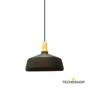 SOSPENSIONE E27 D.35mm CON FINITURA NERA/LEGNO