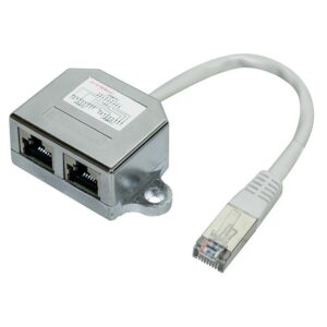 LIFE ADATTATORE PLUG RJ45 SDOPPIATORE 2 ETHERNET