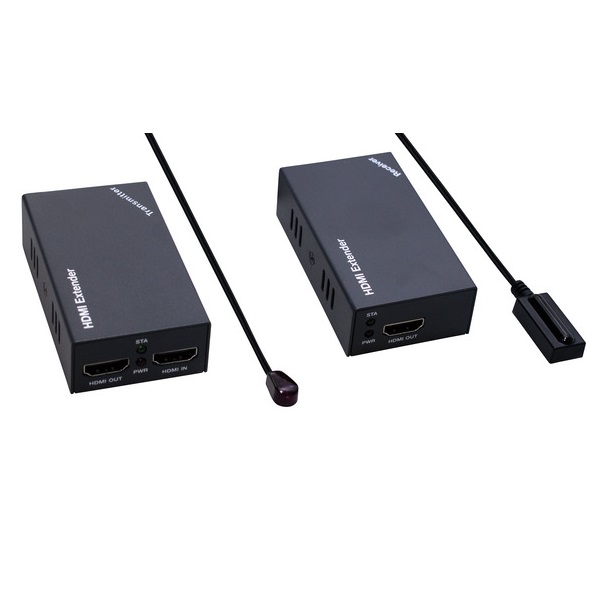 EXTENDER HDMI SU 1 CAVO CON RIPETITORE IR PORTATA 55m 1080P - immagine 2