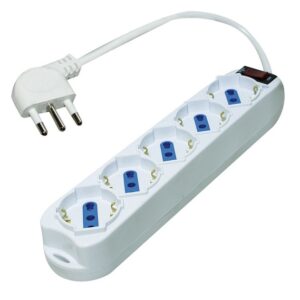 LIFE MULTIPRESA CON 5 PRESE 3500W CON INTERRUTTORE E CAVO 1.5mt