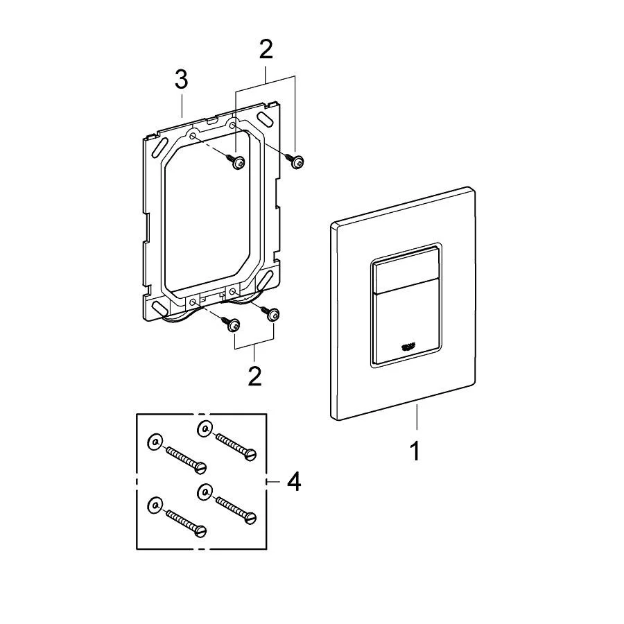 GROHE PLACCA DI COMANDO SKATE COSMOPOLITAN BIANCA - immagine 4
