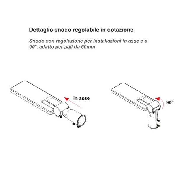 LIFE ARMATURA STRADALE LED 60W 8400Lm 4000K IP66 - immagine 3