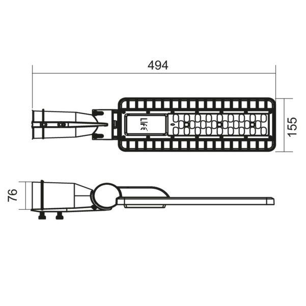 LIFE ARMATURA STRADALE LED 60W 8400Lm 4000K IP66 - immagine 2