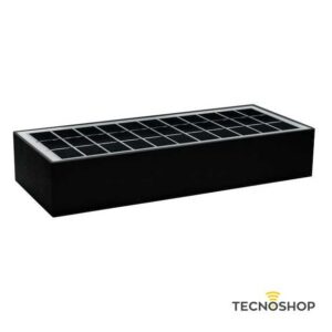 LIFE APPLIQUE LED AD ENERGIA SOLARE CON CREPUSCOLARE 6W 3000K CON FINITURA NERA