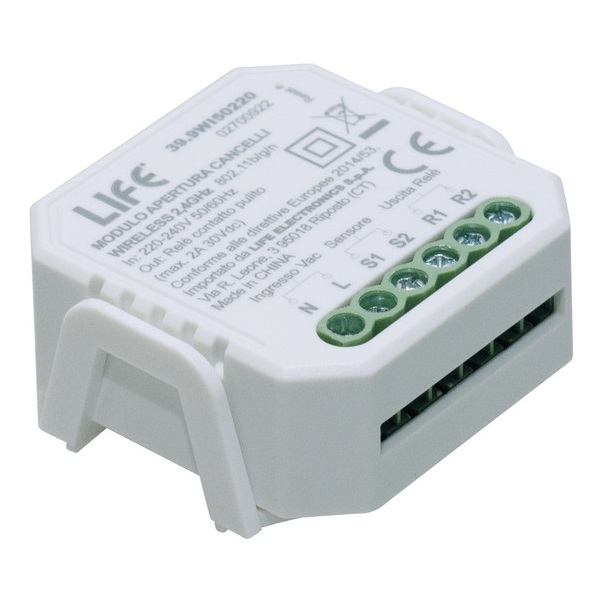 LIFE MODULO 1CH APRIPORTA – USCITA CONTATTO PULITO 2A WIRELESS - immagine 2