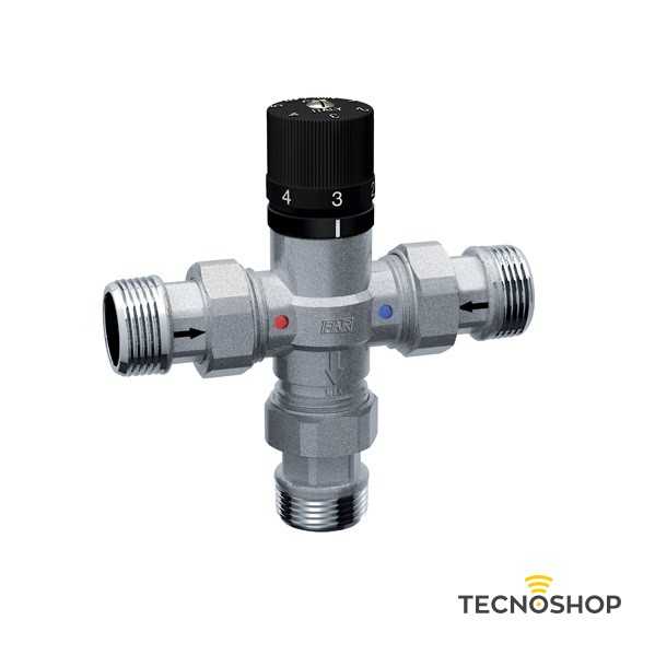 FAR MISCELATORE TERMOSTATICO SANITARIO DA 3/4" CON VALVOLE DI RITEGNO