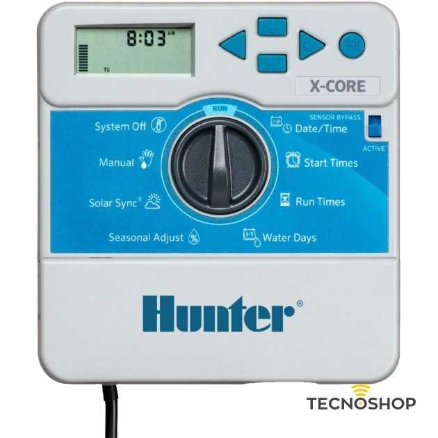 HUNTER PROGRAMMATORE CENTRALINA IRRIGAZIONE 6 STAZIONI SERIE X CORE 601I-E