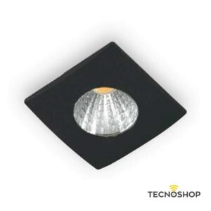 INTEC FARETTO LED DA INCASSO "SIRIO" 2W QUADRATO 4000K NERO