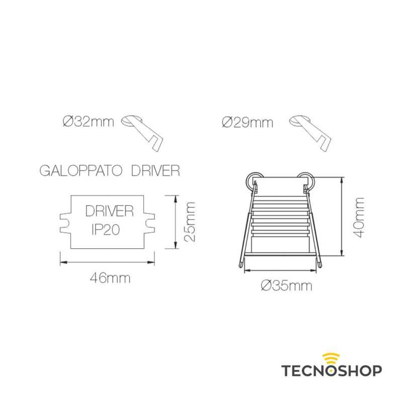 BENEITO INCASSO LED RETRATTO TONDO "PULSAR" 3,5W 3000K BIANCO - immagine 2