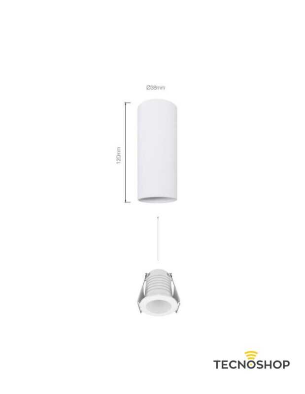 BENEITO ACCESSORIO PER FARETTO PULSAR ROTONDO BIANCO - immagine 3