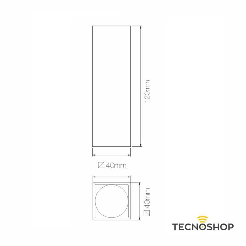 BENEITO ACCESSORIO PER FARETTO PULSAR QUADRATO BIANCO - immagine 2