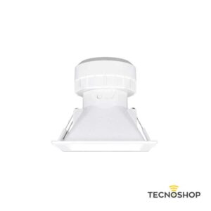 BENEITO FARETTO INCASSO LED "PULCOM" QUADRATO 8W TRICOLOR 800LM 38° IP44 BIANCO