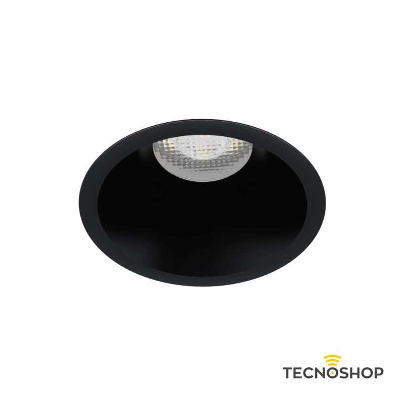 BENEITO FARETTO INCASSO "LUK" TONDO 1xGU10 NERO OPACO