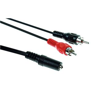 LIFE CAVETTO PRESA STEREO 3.5mm 2 SPINE RCA L.1,5m