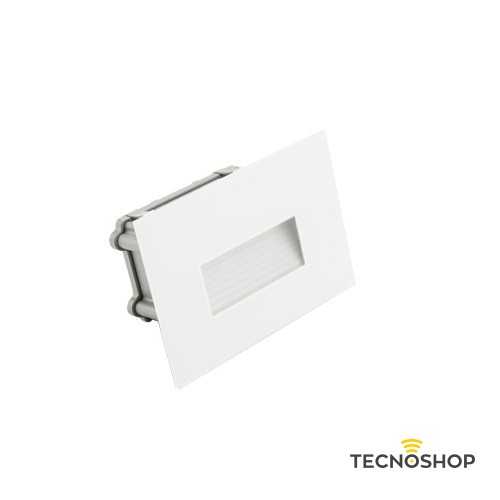 FAI SEGNAPASSO LED 5109/BI IN VETRO BIANCO 3W IP65 TRICOLOR PER 503