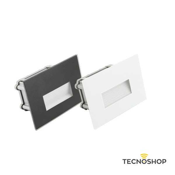 FAI SEGNAPASSO LED 5109/BI IN VETRO BIANCO 3W IP65 TRICOLOR PER 503 - immagine 2
