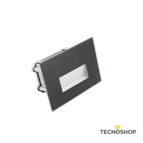 FAI SEGNAPASSO LED 5109/NE IN VETRO NERO 3W IP65 TRICOLOR PER 503
