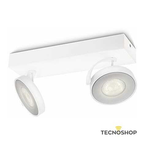 PHILIPS SPOT LED ORIENTABILE DIMMERABILE 2x4,5W 2700K BIANCO