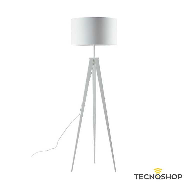 INTEC PIANTANA "IBIS" BIANCA 160CM 1XE27 CON PARALUME IN TESSUTO