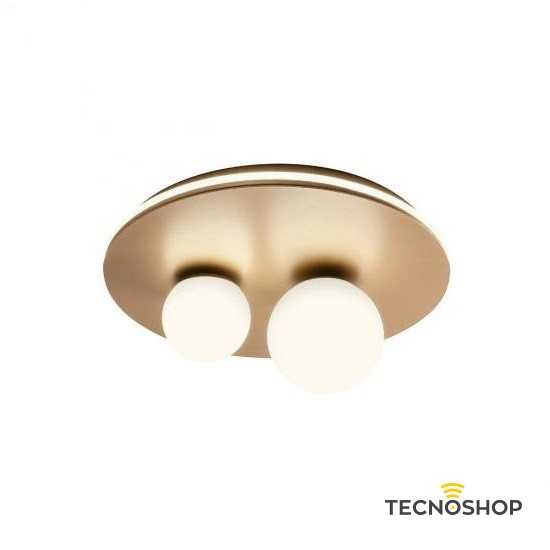 REDO PLAFONE LED "CORUM" 38W 2470LM D.40 BIANCO OPACO E ORO
