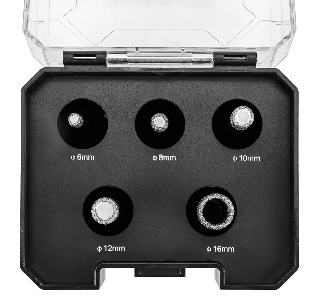 TOPEX KIT 5 SEGHE A TAZZA DIAMANTATE (6,8,10,12,16 mm) - immagine 2