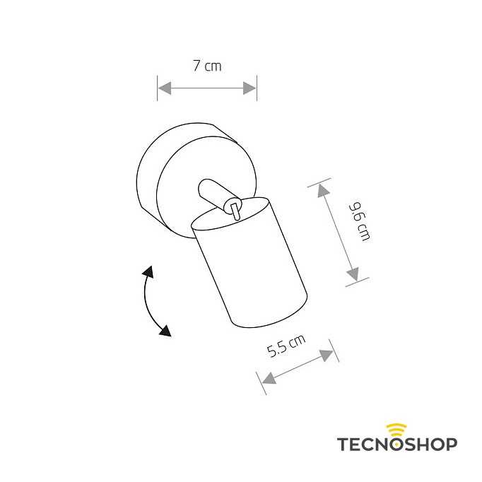 NOWODVORSKI FARETTO ORIENTABILE “EYE SPOT” GRIGIO GRAFITE PER LAMPADE GU10 - immagine 2