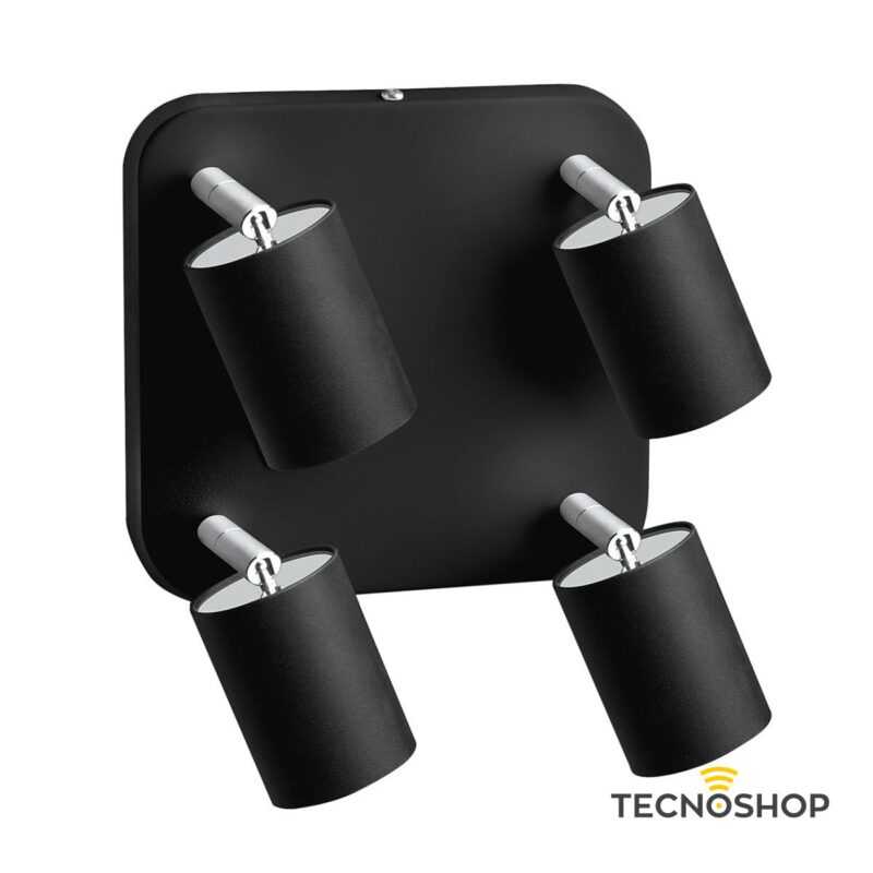 NOWODVORSKI FARETTO CON 4 SPOT ORIENTABILI “EYE SPOT” NERO PER LAMPADE GU10