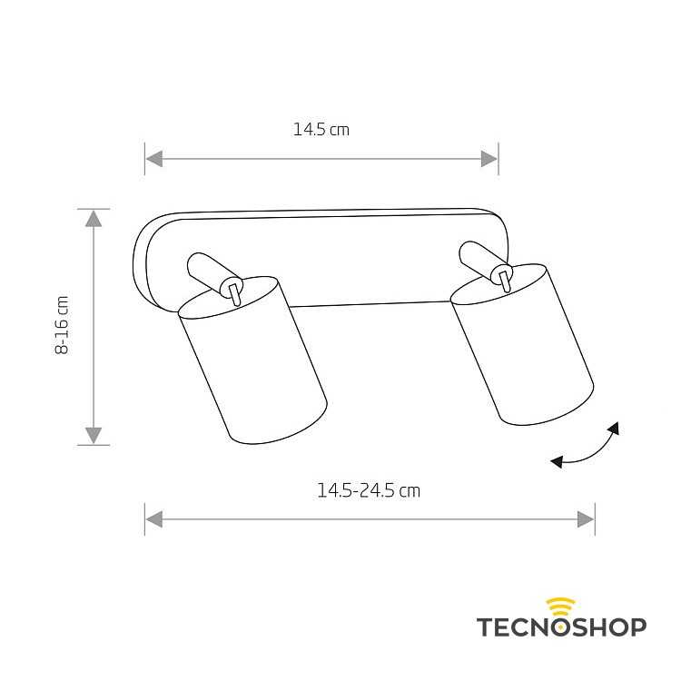 NOWODVORSKI FARETTO CON 2 SPOT ORIENTABILI “EYE SPOT” BIANCO PER LAMPADE GU10 - immagine 4