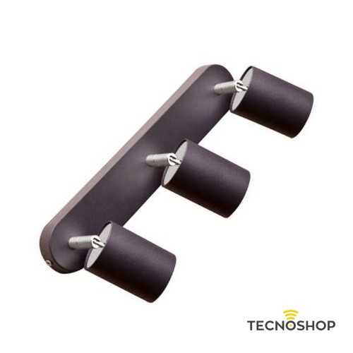 NOWODVORSKI BARRA CON 3 SPOT ORIENTABILI “EYE SPOT” GRIGIO GRAFITE PER LAMPADE GU10