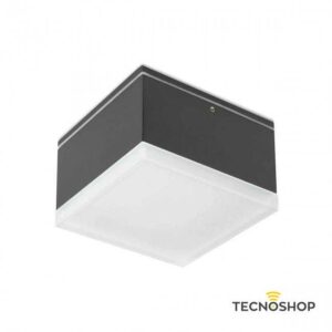 PLAFONE LED "AKRON" GRIGIO 9W 3000K IP65 QUADRATO