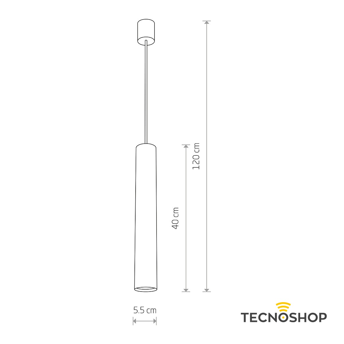 NOWODVORSKI PENDENTE NERO "EYE" IP20 CON PORTALAMPADA GU10 - immagine 2